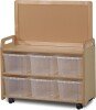 Millhouse Mobile Unit with Top Display Add-on with 6 Clear Tubs