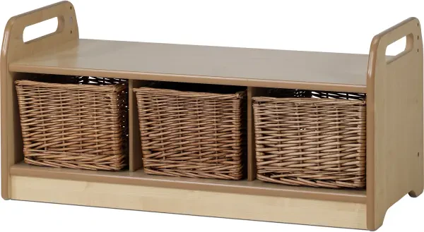 Millhouse Low Level Storage Bench with 3 Baskets