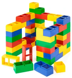 Plasbric Mixed Set (55 Bricks - 45 Full-size & 10 Half-size)