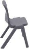 Titan One Piece Classroom Chair - (4-6 Years) 310mm Seat Height - Charcoal